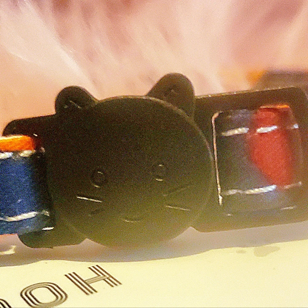 Cat Collars. Set of 2. Adjustable size. Navy and yellow
